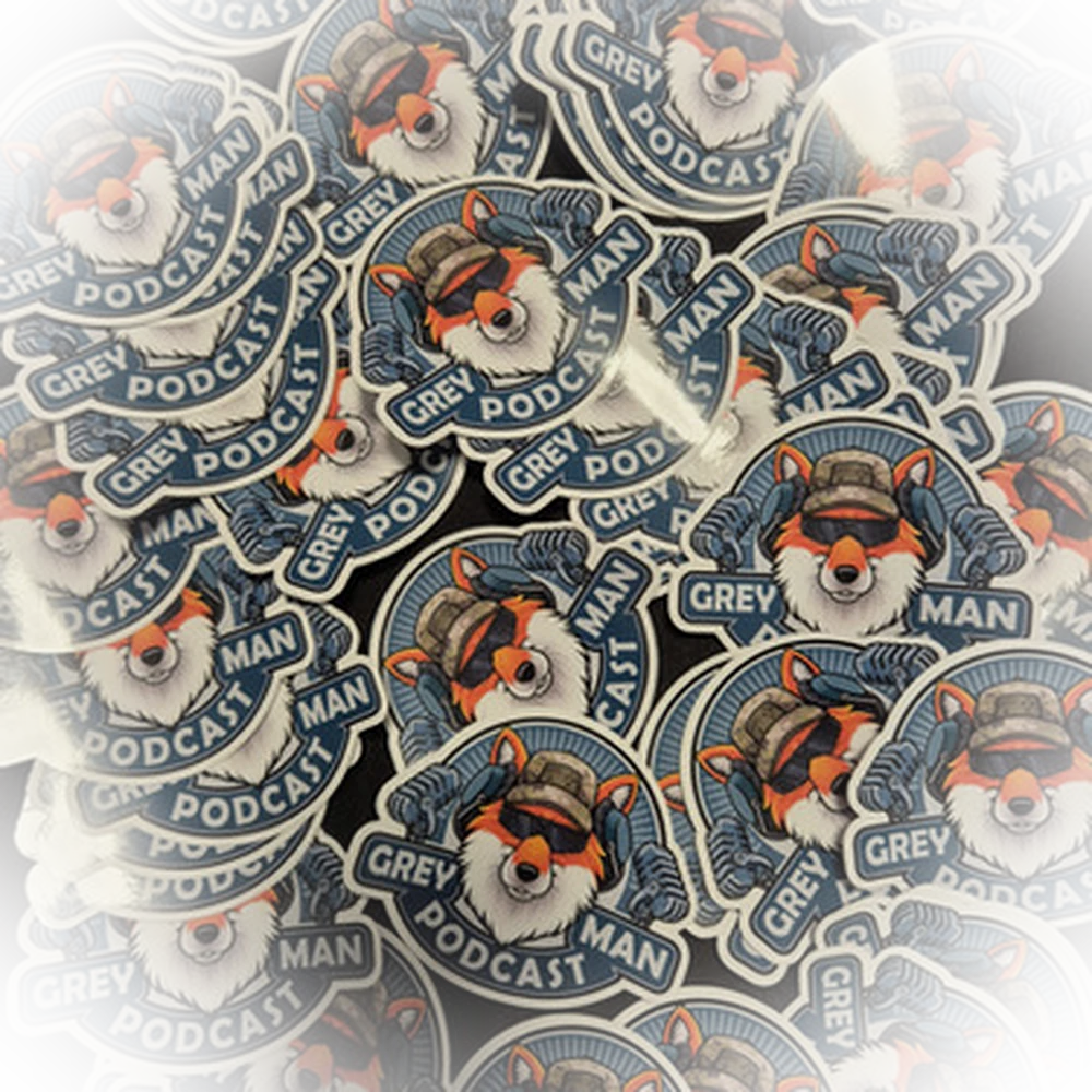 Grey Man Stickers